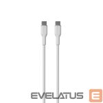 Üleminek Puro Elektrik  Puro Soft USB-C - USB-C 60W 1.5m silicone cable - white 