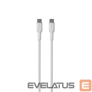 Üleminek Puro Elektrik  Puro Soft USB-C - USB-C 60W 1.5m silicone cable - white 