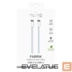 Kaabel Puro Elektrik  Puro Fabrik USB-C - USB-C Cable 1.5m 60W 480mbps - Blue 