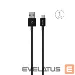 Kaabel Puro Elektrik  Puro White USB-A USB-C Cable 1m - Black 
