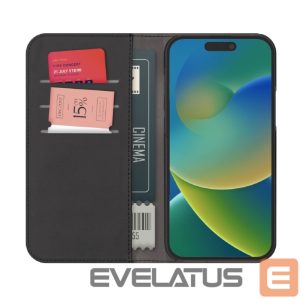 Tagakaaned Puro  Puro Wallet Detachable MagSafe 2in1 PU Leather Case with Flap and Wallet for iPhone 15 - Black 