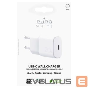 Adaptrid Puro Elektrik  Puro White 20W Power Delivery USB-C Wall Charger - White 