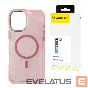 Tagakaaned Wozinsky  Wozinsky Glitter Case with Mag Safe for Samsung Galaxy S25+ - Pink with Glitter 