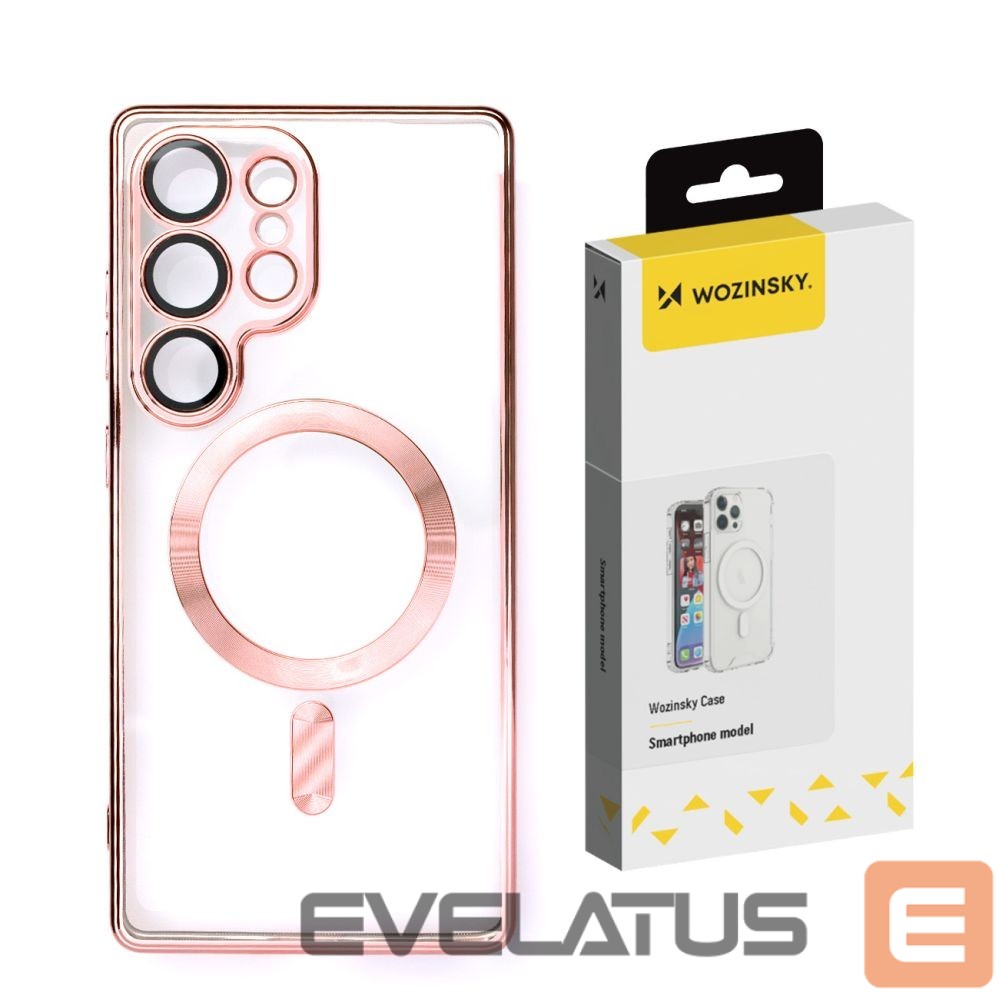 Tagakaaned Wozinsky Wozinsky Electroplated Case with Magsafe for Samsung Galaxy S25 - Pink