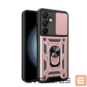 Tagakaaned Hurtel  Hybrid Armor Camshield with Stand and Camera Cover for Samsung Galaxy A26 - Pink 
