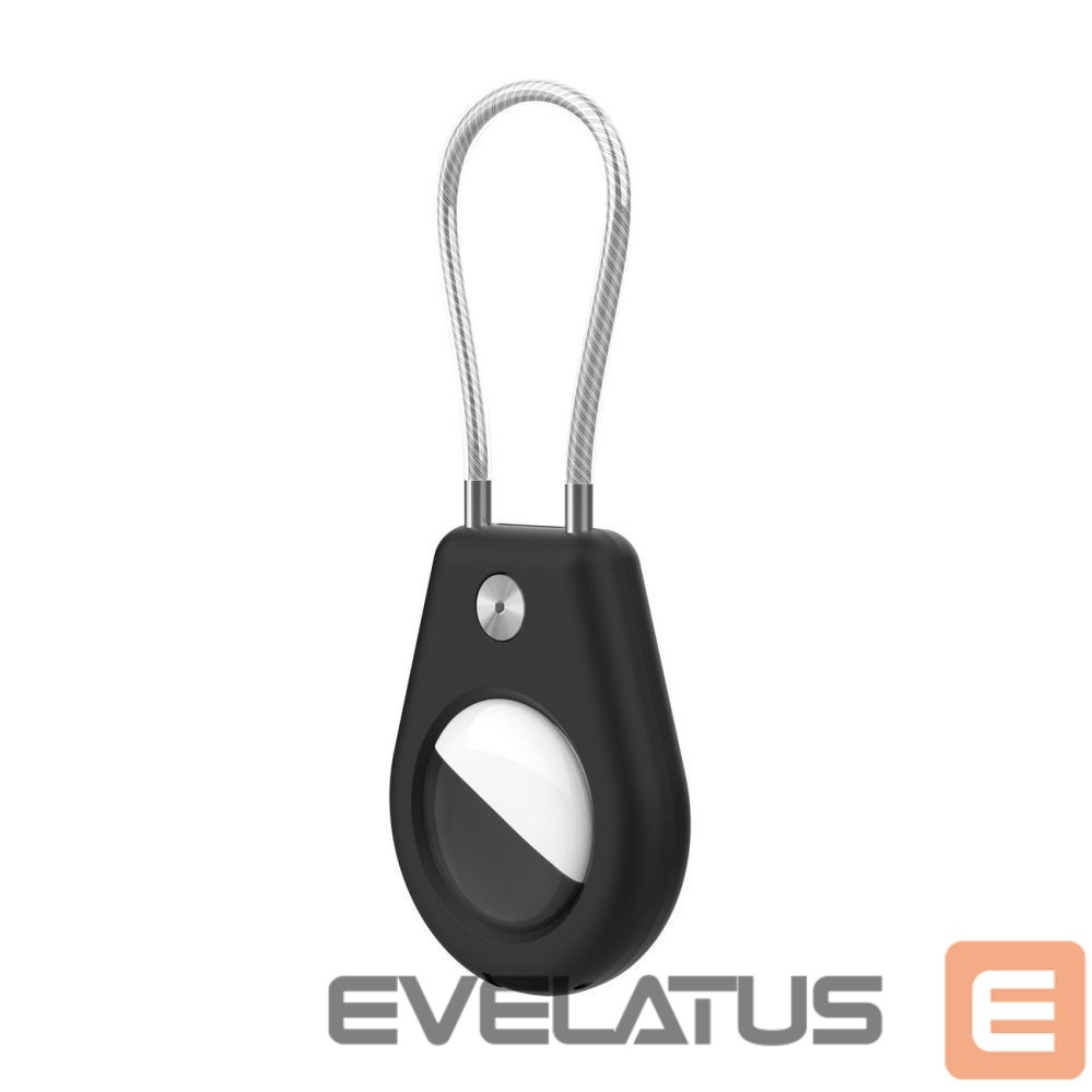 Tagakaaned Hurtel Apple AirTag Case with Steel Cable - Black