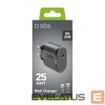 Adaptrid SBS  SBS TETR1CPD25 25W USB-C Wall Charger with Power Delivery - Black 