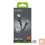 Kaabel SBS  SBS TECABLETC220K USB-A - USB-C Cable 2 m - Black 