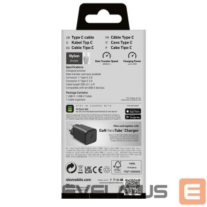 Kaabel SBS  SBS TECABLETISSUETCC2G Cable 2 x USB-C 2m 60W with Power Delivery - Gray 