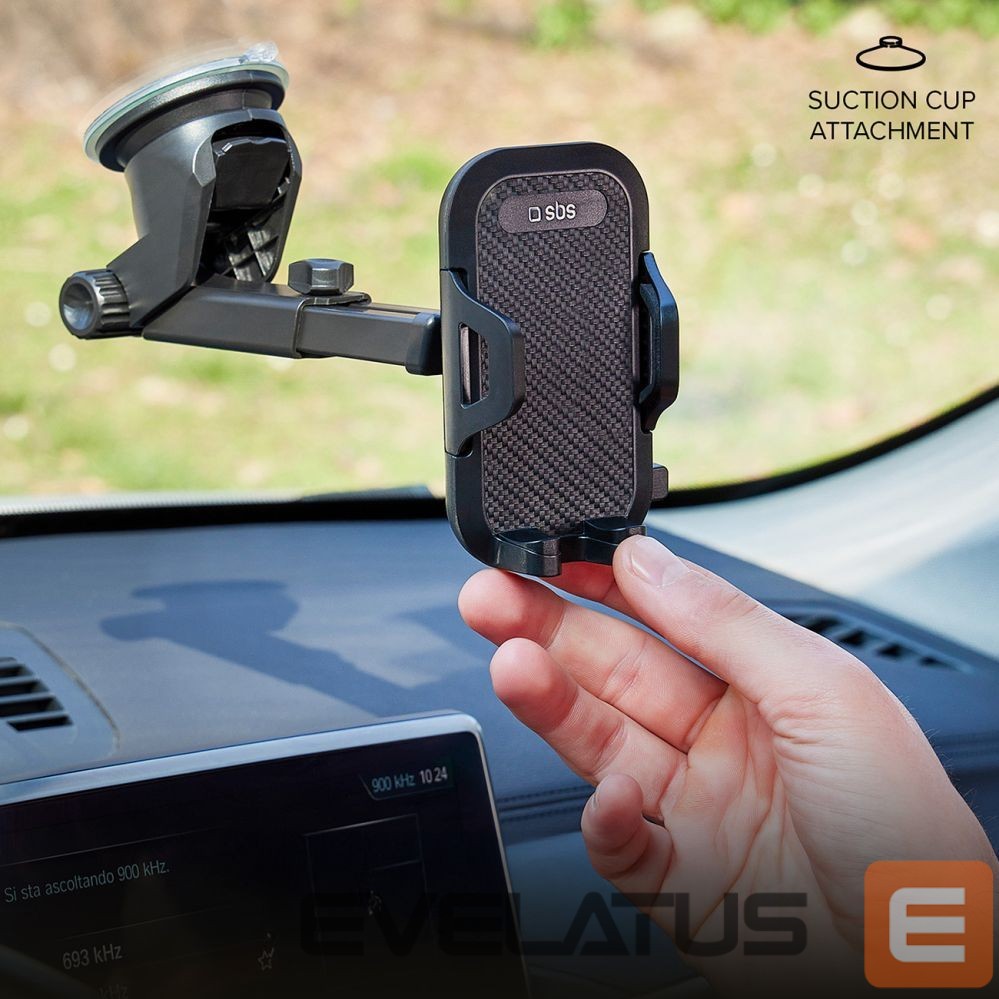 Automaatne hoidja SBS SBS TEHWSUPWIND smartphone holder telescopic with suction cup - black