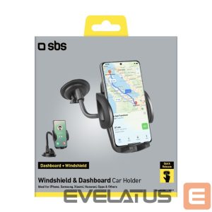 Automaatne hoidja SBS  SBS TE0UCH20W Smartphone Holder for 6.8" on Glass - Black 