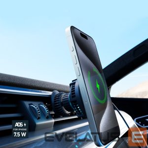 Dokkimisjaamad SBS  Smartphone holder with inductive charger SBS TESUPFANWIR15W 15W for air vent, with cooling - black 