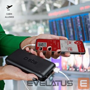 Väline aku SBS  Powerbank SBS TTBB20000PD20K 20000 mAh 20W PD USB-C, USB-A, Micro-USB - black 