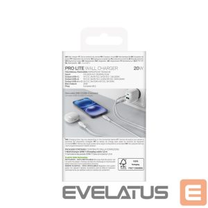 Adaptrid Puro  Puro PROLITE 20W USB-A / USB-C wall charger + USB-C - USB-C cable 1.2m - white 