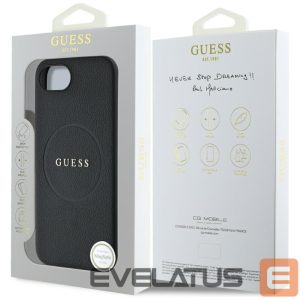 Tagakaaned Guess  Guess PU Grained Classic Logo case with MagSafe for iPhone 16e - black 