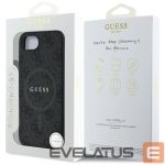 Tagakaaned Guess  Guess PU Leather 4G Colored Ring Case with MagSafe for iPhone 16e - Black 
