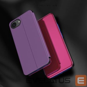 Tagakaaned Hurtel  Clear View Case for iPhone 16e Flip Cover - Pink 