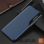 Tagakaaned Hurtel  Eco Leather View Case elegant case with flap and stand for iPhone 16e - blue 