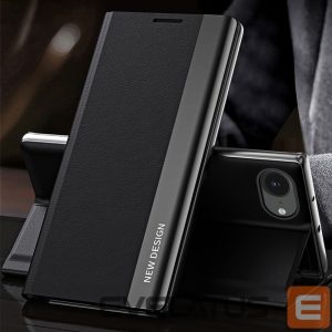 Tagakaaned Hurtel  Sleep Case Pro for iPhone 16e with Flip and Stand - Black 