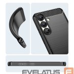 Tagakaaned Hurtel  Carbon Case for Samsung Galaxy S25 Edge - Black 