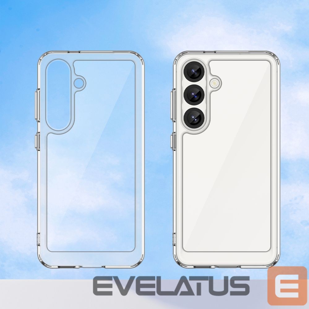 Tagakaaned Hurtel Outer Space Case for Samsung Galaxy S25 Edge Cover with Flexible Frame - Transparent
