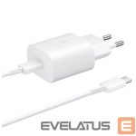 Adaptrid Samsung  Samsung 25W EP-TA800EWE USB-C Wall Charger with Samsung EP-DA705BWE USB-C / USB-C Cable - White 