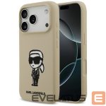 Tagakaaned Karl Lagerfeld Apple KARL LAGERFELD case for IPHONE 17 Pro compatible with MagSafe KLHMP17LSKIGROW (Silicone W/ KL Sketch & Logo) brown Brown