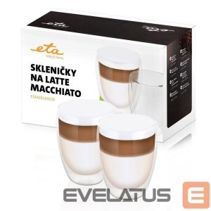 Muud väikesed kodumasinad ETA  | Latte Macchiato Glasses | 418193020 | For coffee | 2 pc(s) | Dishwasher proof 