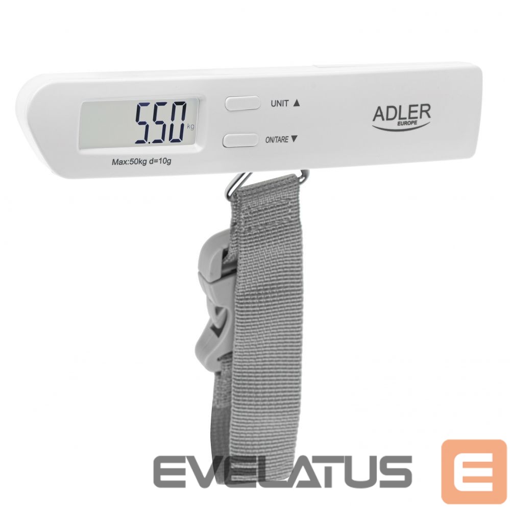 Kaalud Adler | Travel Luggage Scale | AD 8191 | Maximum weight (capacity) 50 kg | Accuracy 10 g | Grey