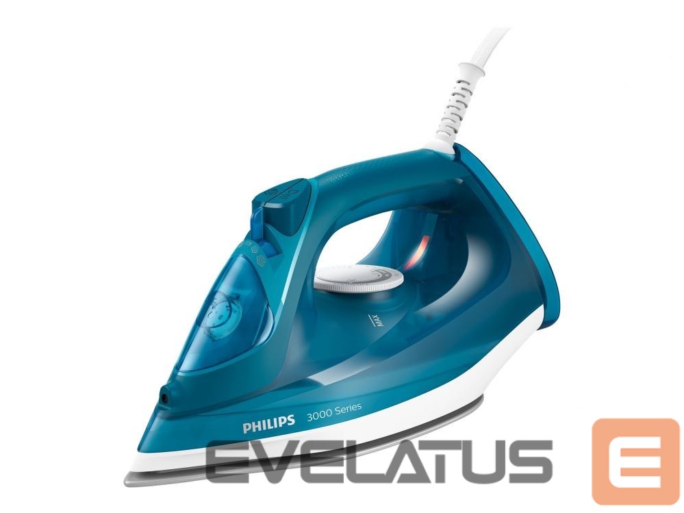 Triikrauad Philips DST3040/70 3000 Series | Steam Iron | 2600 W | Water tank capacity 300 ml | Continuous steam 40 g/min | Steam boost performance 200 g/min | Blue/White