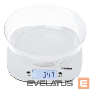 Köögikaalud Adler  Kitchen Scale with a bowl | MS 3179w | Graduation 1 g | Display type LCD | White 