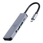 Adaptrid Cablexpert  A-CM-COMBO5-02 USB Type-C 5-in-1 multi-port adapter (Hub + HDMI + PD + stereo audio) | 