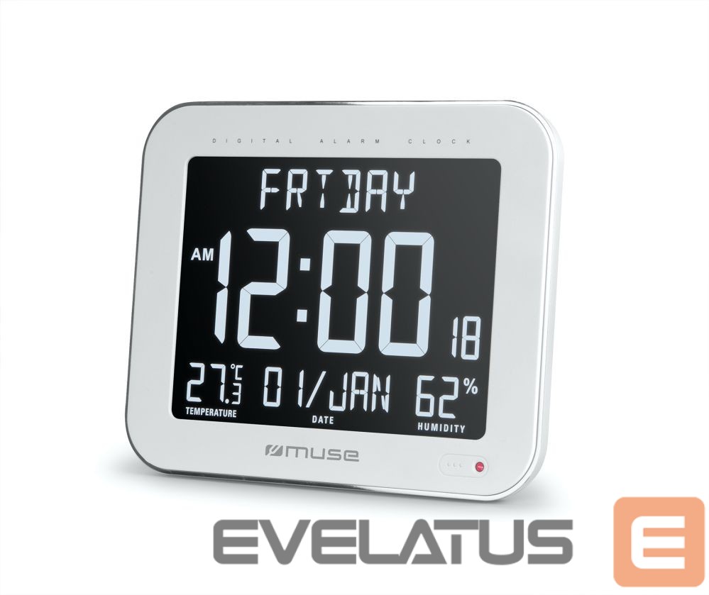 Interaktiivne lahendus Muse | Wall Clock with Alarm Function | M-090 WMC | White