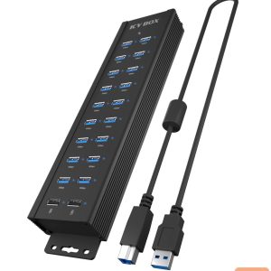 Muu arvutitarvik Raidsonic  | 20-in-1 USB HUB with power supply, on/off button and mounting brackets | IB-HUB1720-U3 