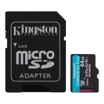 Mälupulk Kingston  64GB UHS-I microSD Memory Card with SD Adapter (Class 10, U3, V30) 