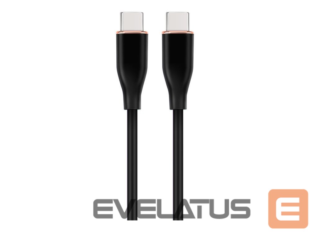 Laadija Cablexpert Premium Silicon Type-C Power Delivery (PD) Charging and Data Cable, 1.5 m | CC-USB2S-CMCM-1.5M-BK