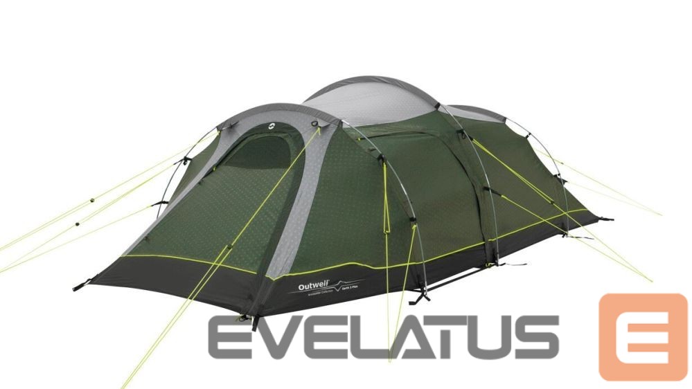 Kalakaubad Outwell Two Room Tunnel Tent | Earth 3 Plus | 3 person(s) | Green
