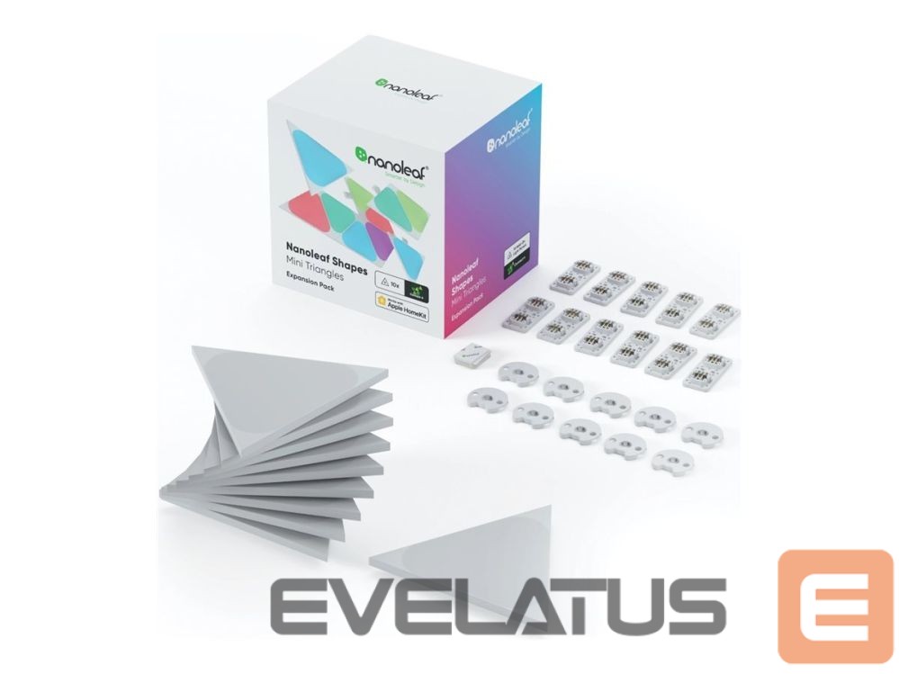 Valgustid Nanoleaf Shapes Black Mini Triangles Expansion Pack (10 panels)