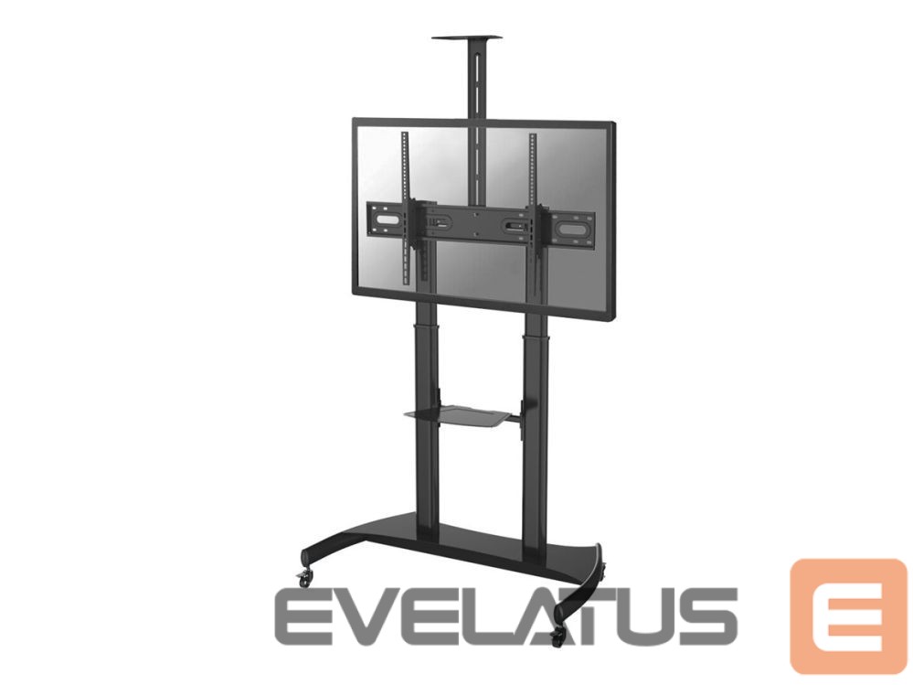 Teleri kinnitus NEOMOUNTS PLASMA-M1950E TV trolley - 60-100" - max 100 kg - manual h 134-166 cm - VESA 200x200-1000x600 - incl. cam/hardware shelf - black
