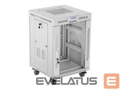 Serverid Lanberg Rack cabinet 19" free-standing 15U/600x600 (flat pack) with glass door ICD V2, grey |