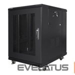 Serverid Lanberg  Rack cabinet 19" free-standing 15U/600x800 (flat pack) with mesh door, black | 