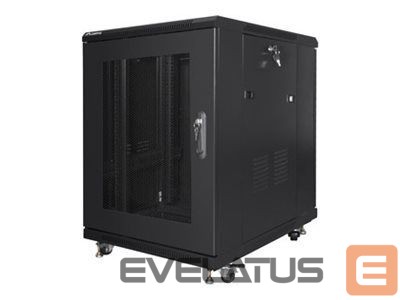 Serverid Lanberg Rack cabinet 19" free-standing 15U/600x800 (flat pack) with mesh door, black |