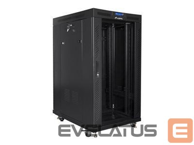 Serverid Lanberg Rack cabinet 19" free-standing 22U/800x1000 (flat pack) with glass door lCD V2, black |