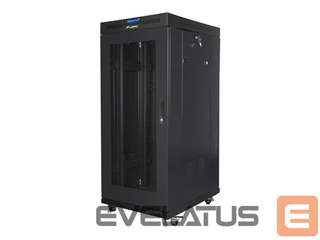 Serverid Lanberg Rack cabinet 19" free-standing 27U/600x600 (flat pack) with mesh door lCD V2, black |