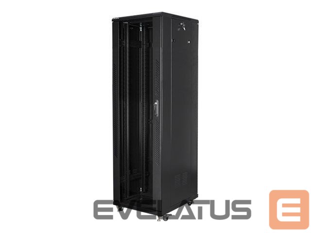 Serverid Lanberg Rack cabinet 19" free-standing 42U/600x1000 (flat pack) with mesh door lCD V2, black |