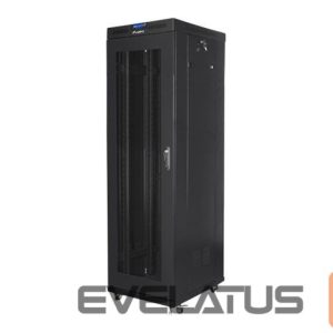 Serverid Lanberg  Rack cabinet 19" free-standing 42U/600x800 (flat pack) with mesh door lCD V2, black | 