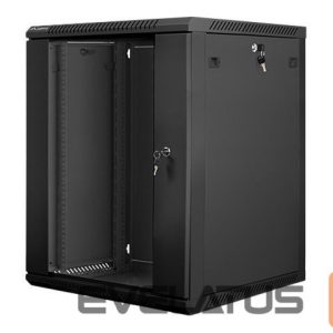 Serverid Lanberg  Rack cabinet 19" wall-mount 15U/600x600 (flat pack) with glass door V2, black | 