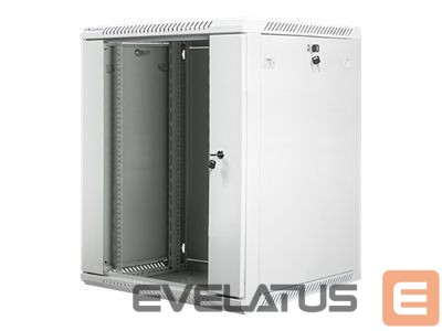 Serverid Lanberg Rack cabinet 19" wall-mount 15U/600x600 (flat pack) with glass door V2, grey |