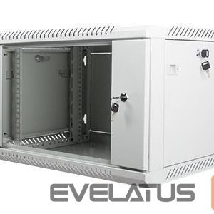 Serverid Lanberg  Rack cabinet 19" wall-mount 6U/600x450 (flat pack) with glass door V2, grey | 
