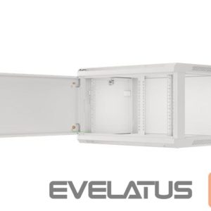 Serverid Lanberg  Rack cabinet 19" wall-mount 6U/600x450 for self-assembly with metal door (flat pack), grey | 